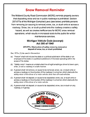 Click here to view the MCRC Snow Removal Reminder